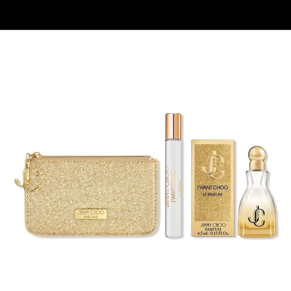 Jimmy Choo Le Parfum mini + Mini Gold Wrislet+Le parfum Travel Spray